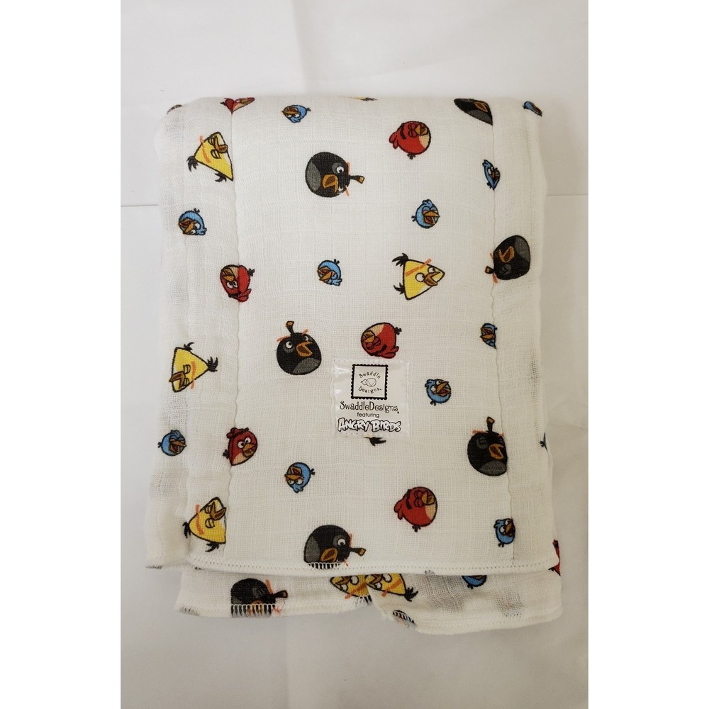 angry birds muslin burp cloth